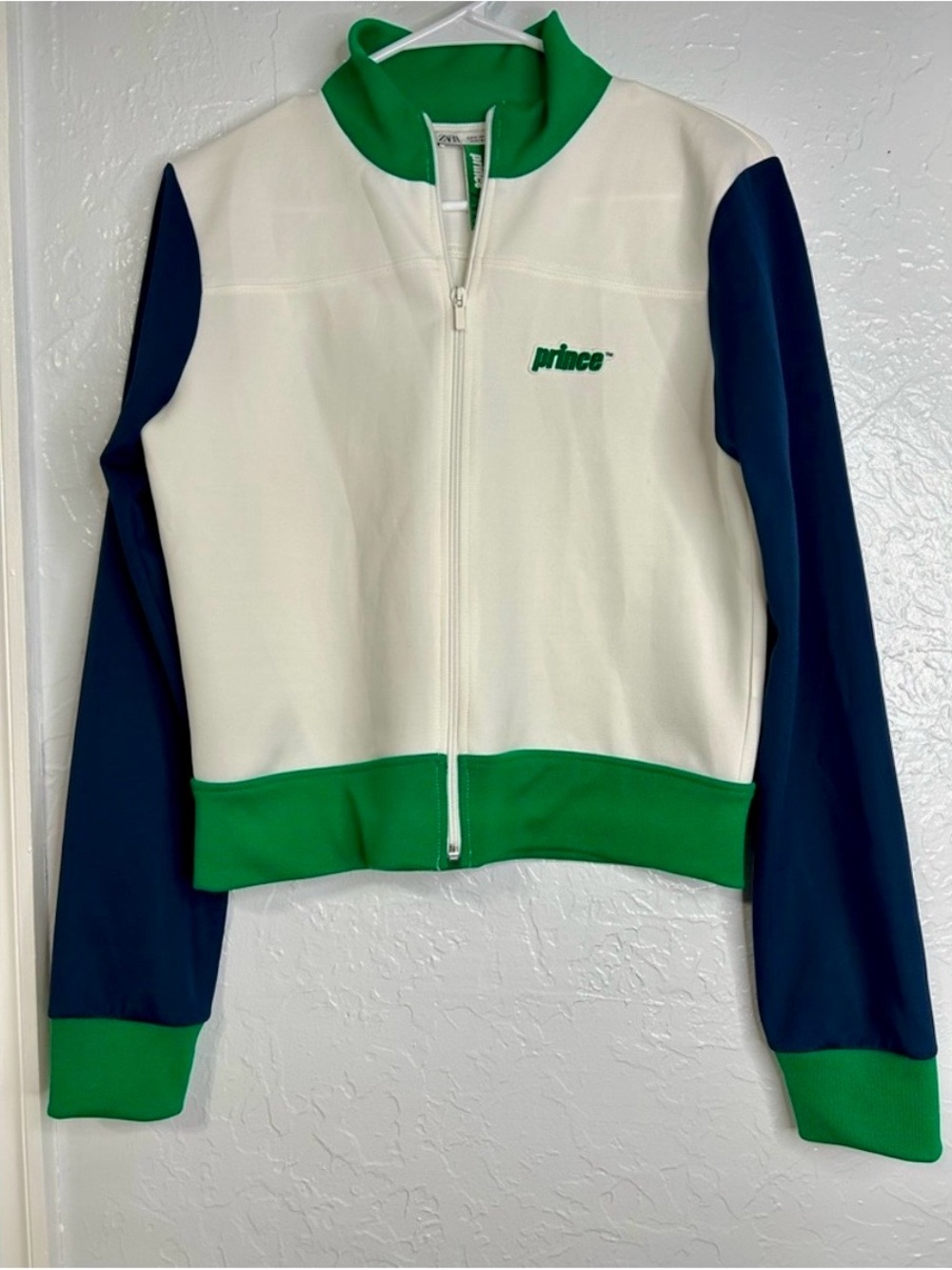 Zara PRINCE™ Track-Style Zip Jacket •Size M • Preppy, Light Academia, Collegiate